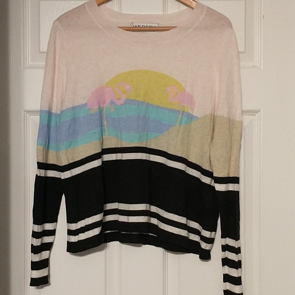 Wildfox flamingo summer sweater